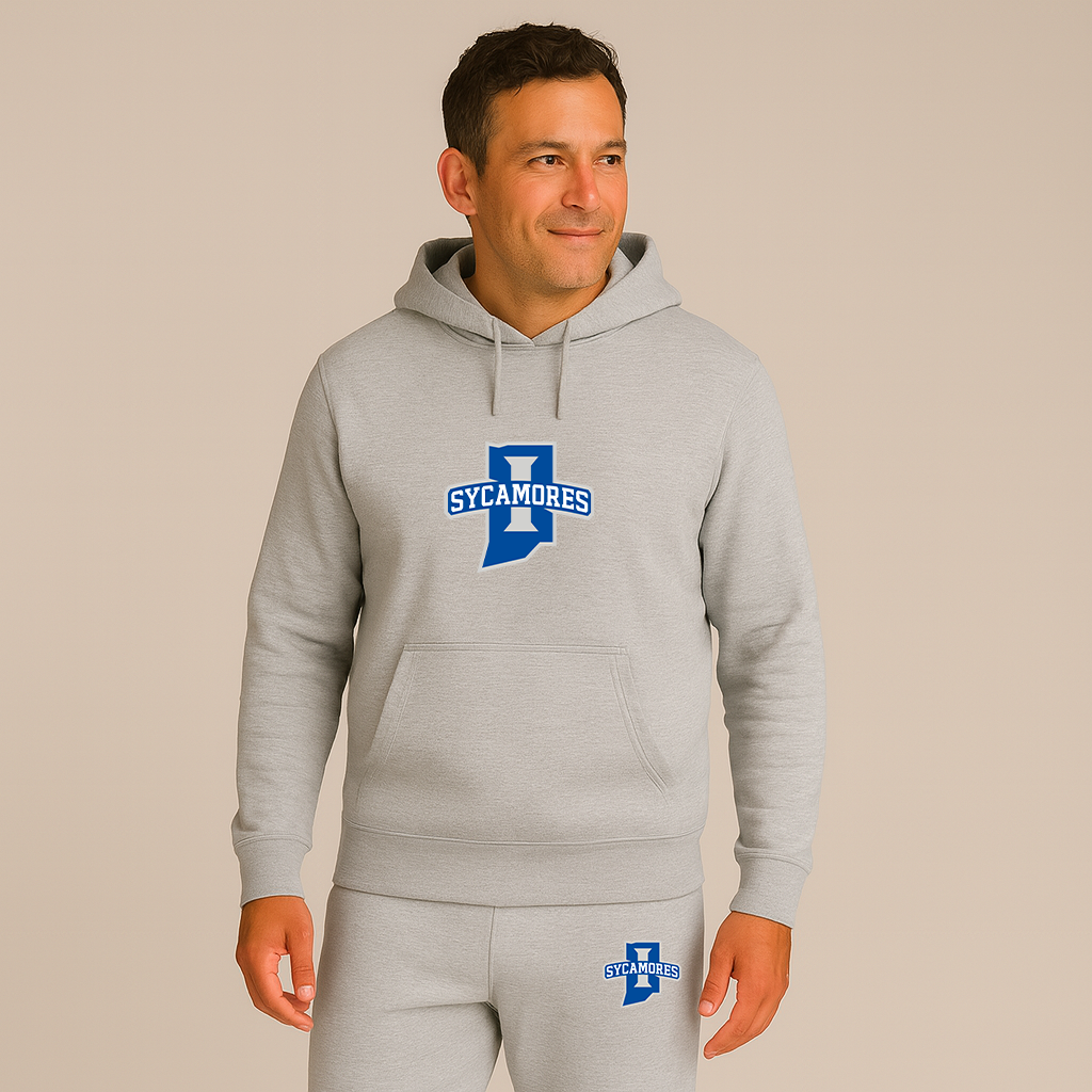 Men's Indiana State Sycamores Logo Hoodie Joggers Set