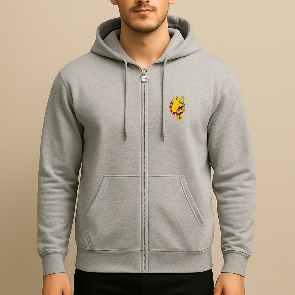 Men's Ferris State Bulldogs Logo Zipper Hoodie