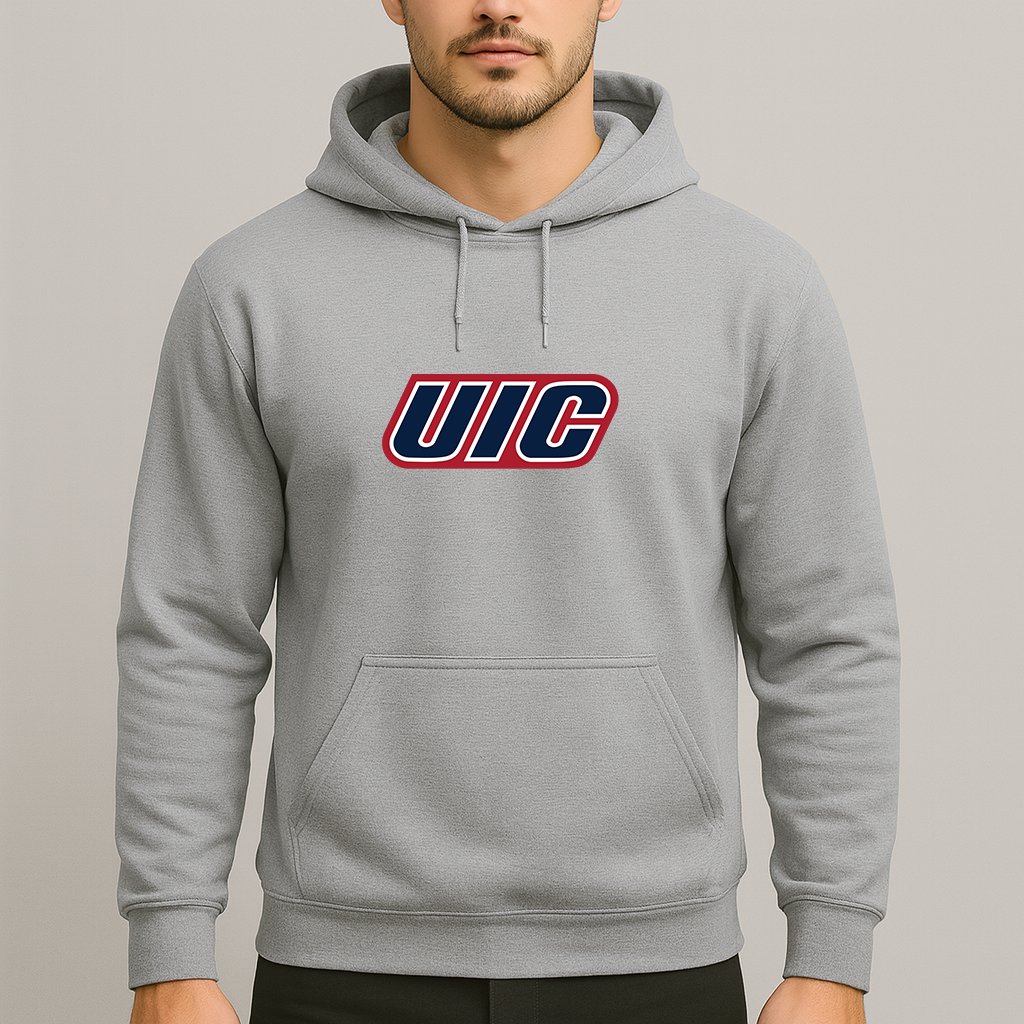 Men's Illinois Chicago Flames Logo Pullover Hoodie