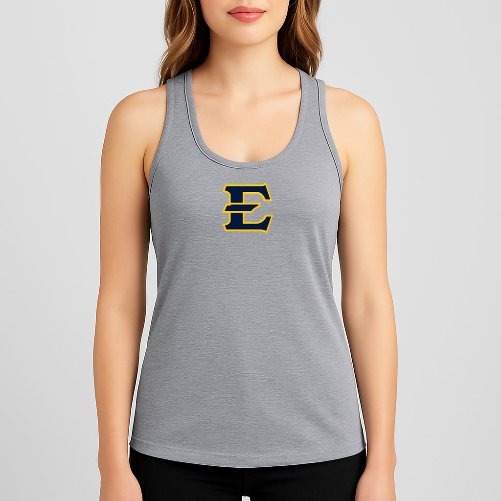 Women's ETSU Buccaneers Logo Next Level Ideal Racerback Tank