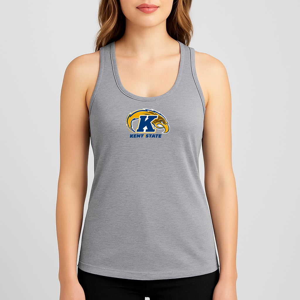 Women's Kent State Golden Flashes Logo Next Level Ideal Racerback Tank
