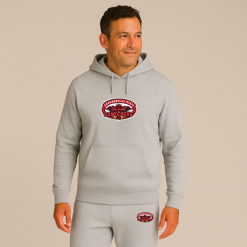 Men's Jacksonville State Gamecocks Logo Hoodie Joggers Set