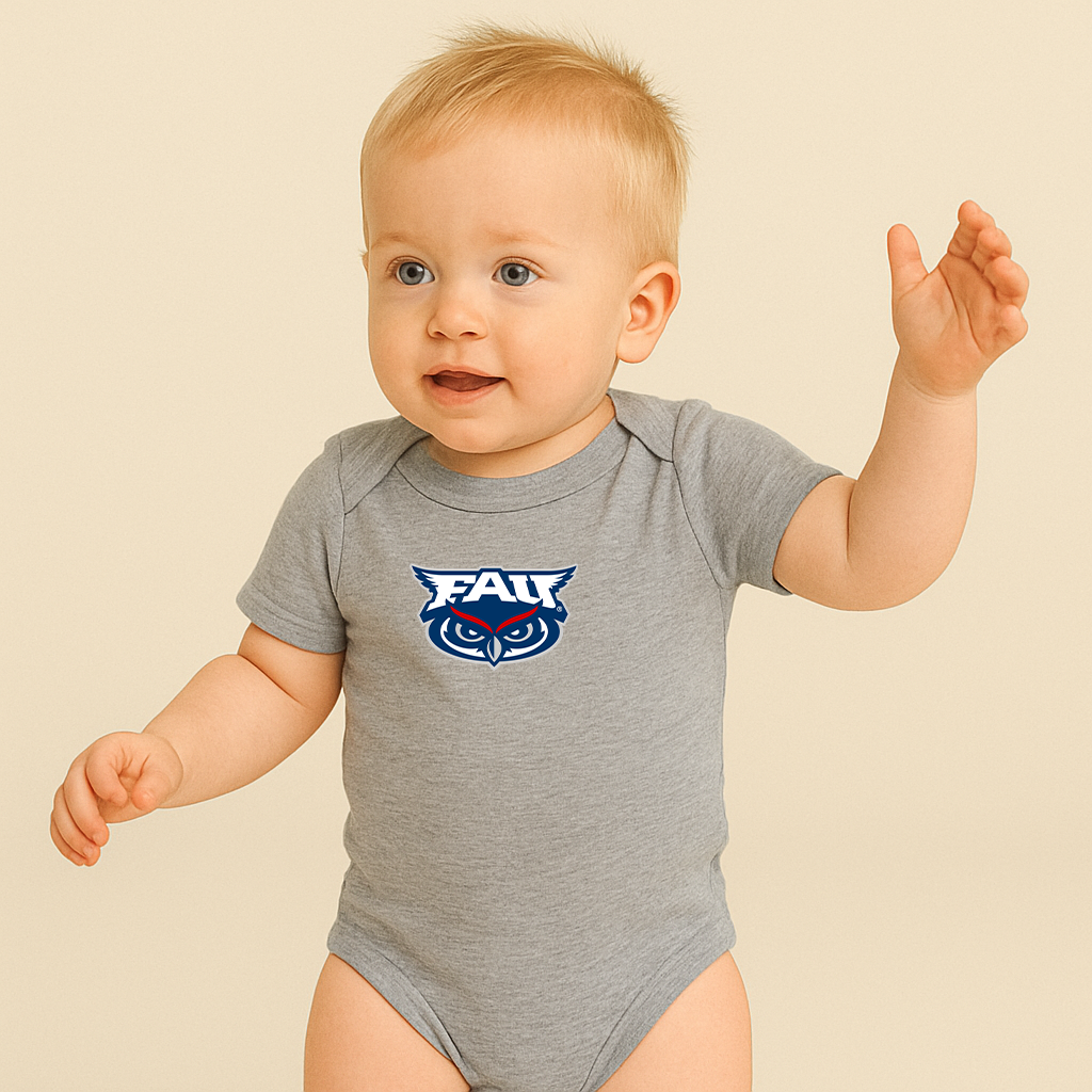 Florida Atlantic Owls Logo Baby Romper Onesie
