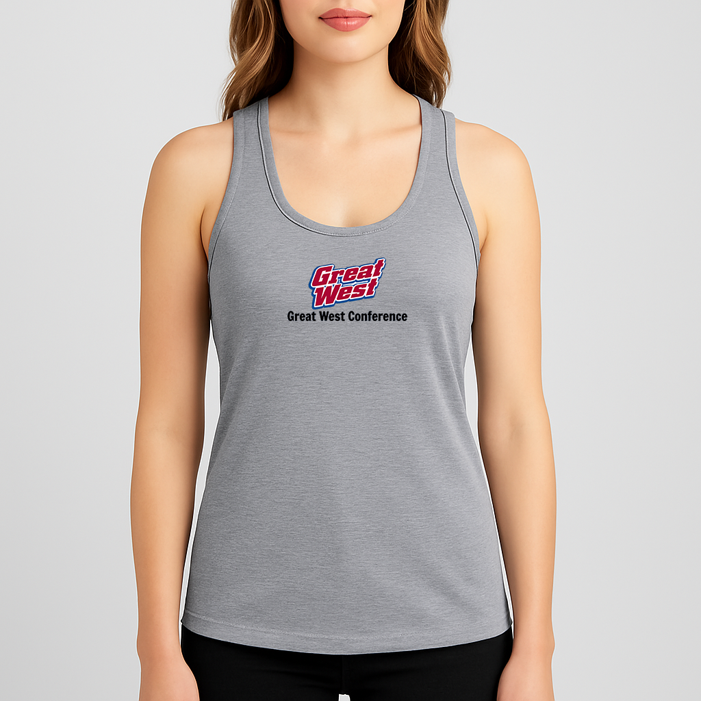 Women's Great West Conference Logo Next Level Ideal Racerback Tank