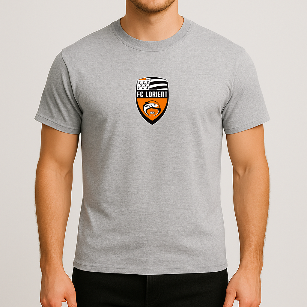 Men's FC Lorient Soccer Logo Cotton T-Shirt