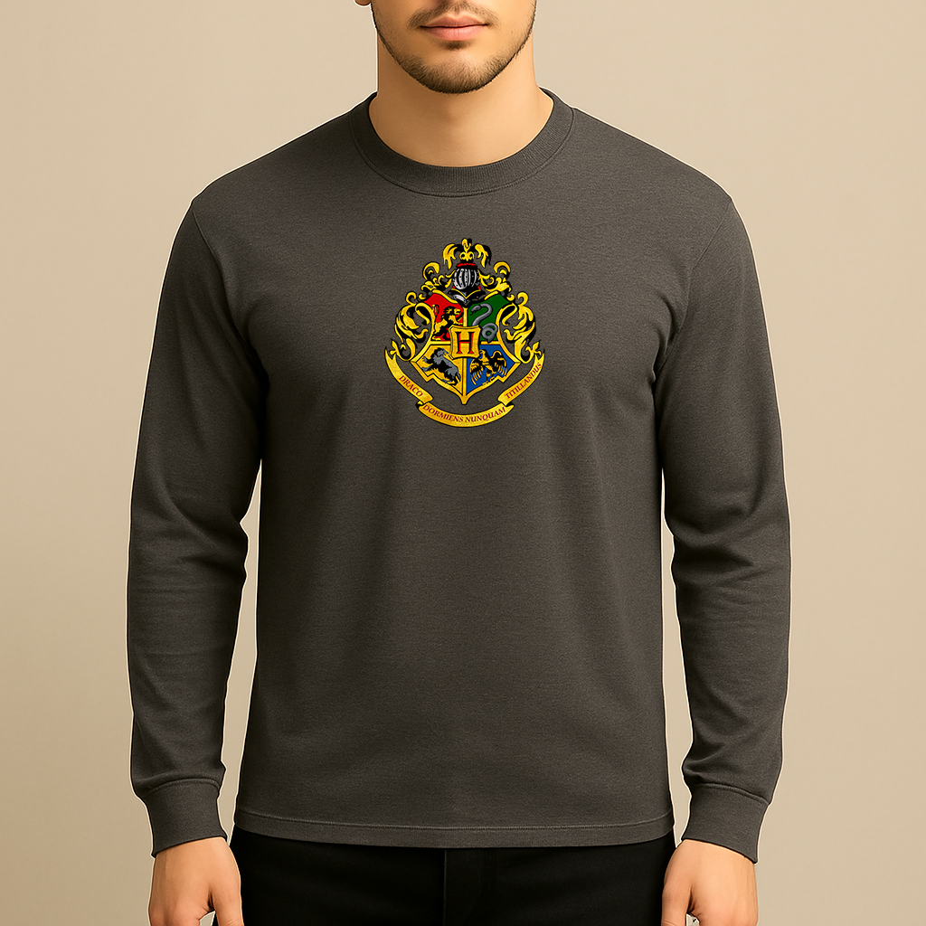Men's Hogwarts Emblem Harry Potter Movie Long Sleeve T-Shirt