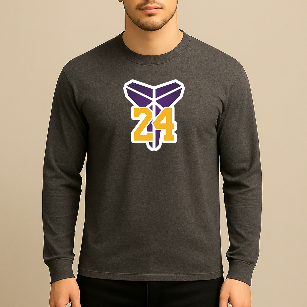 Men's Kobe Bryant Mamba 24 Long Sleeve T-Shirt