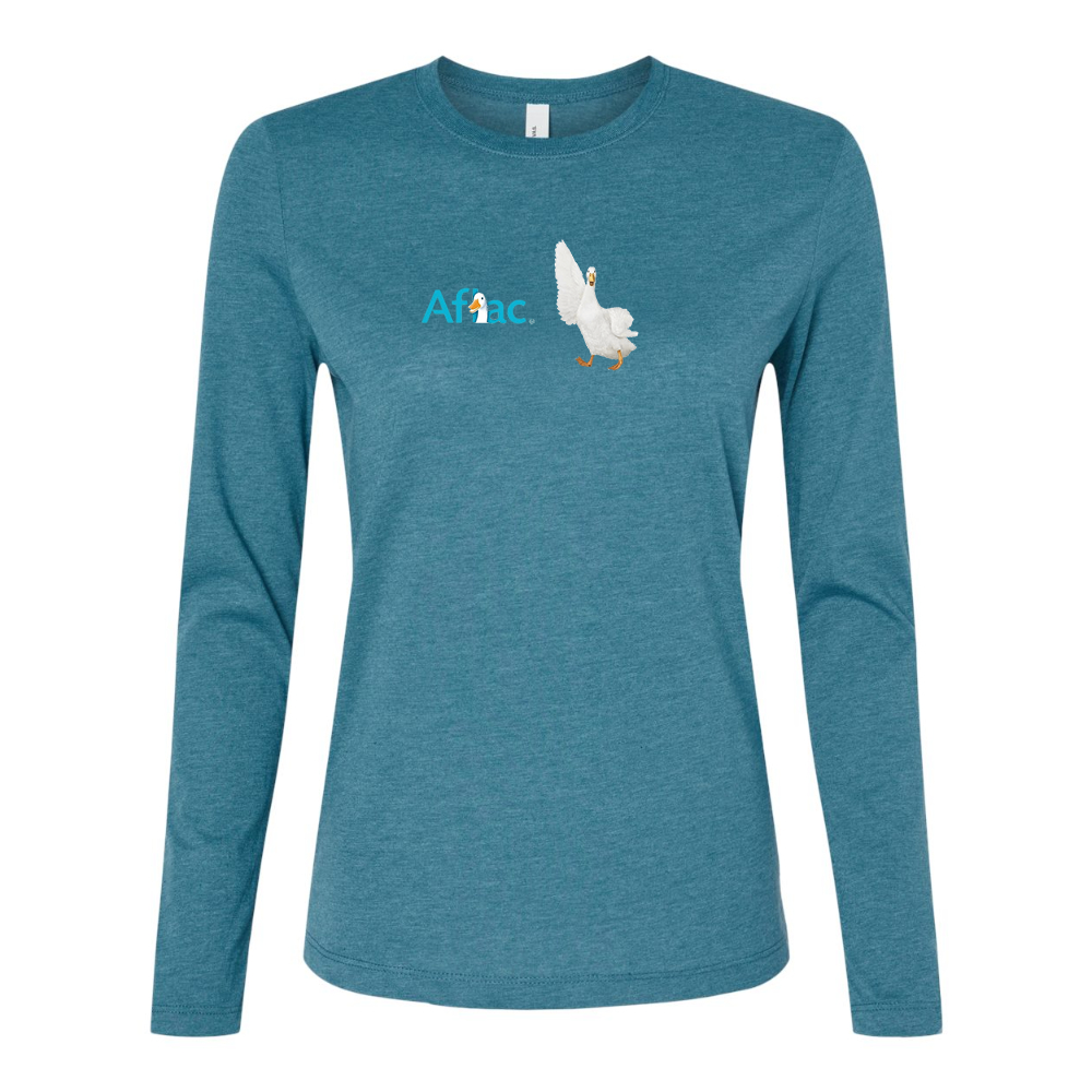 BELLA CANVAS Women’s Aflac Logo and Duck Jersey Long Sleeve Tee