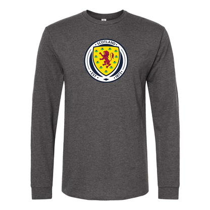 Men's Scotland National Soccer Team Long Sleeve T-Shirt
