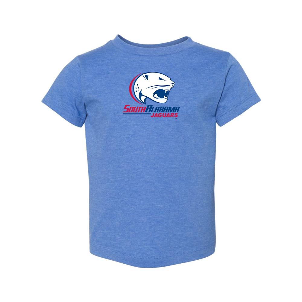 South Alabama Jaguars Logo BELLA  CANVAS Toddler Jersey Tee