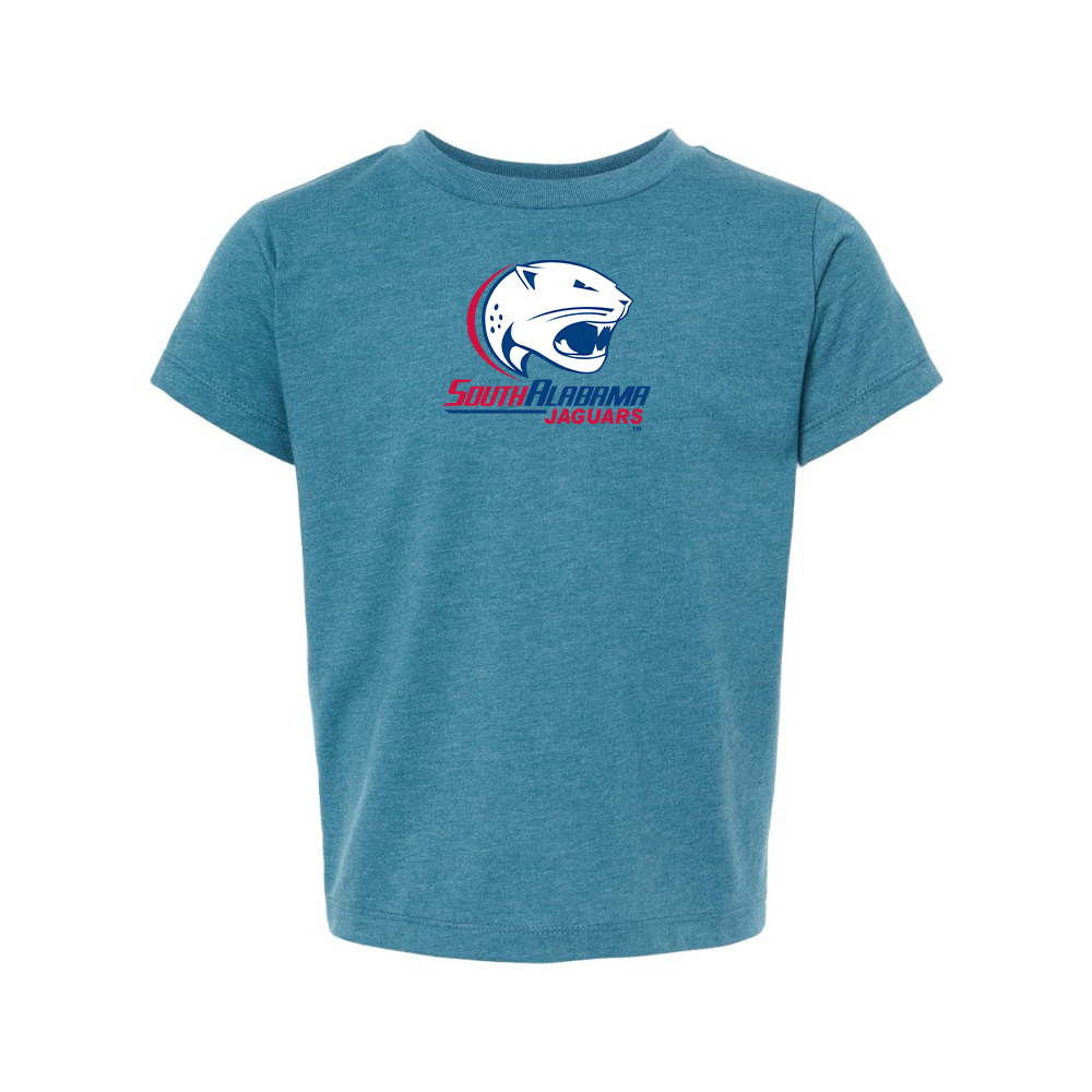 South Alabama Jaguars Logo BELLA  CANVAS Toddler Jersey Tee