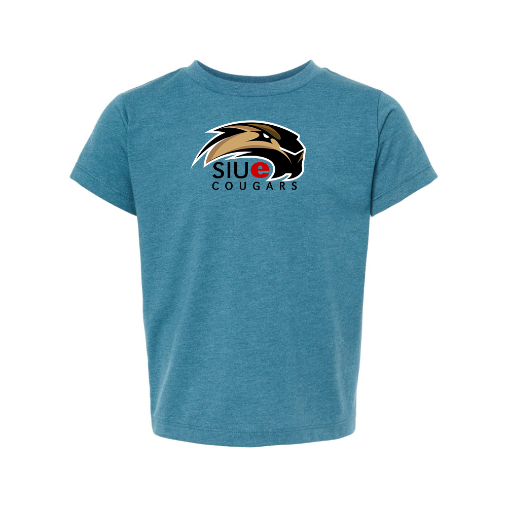 SIU Edwardsville Cougars Logo BELLA  CANVAS Toddler Jersey Tee