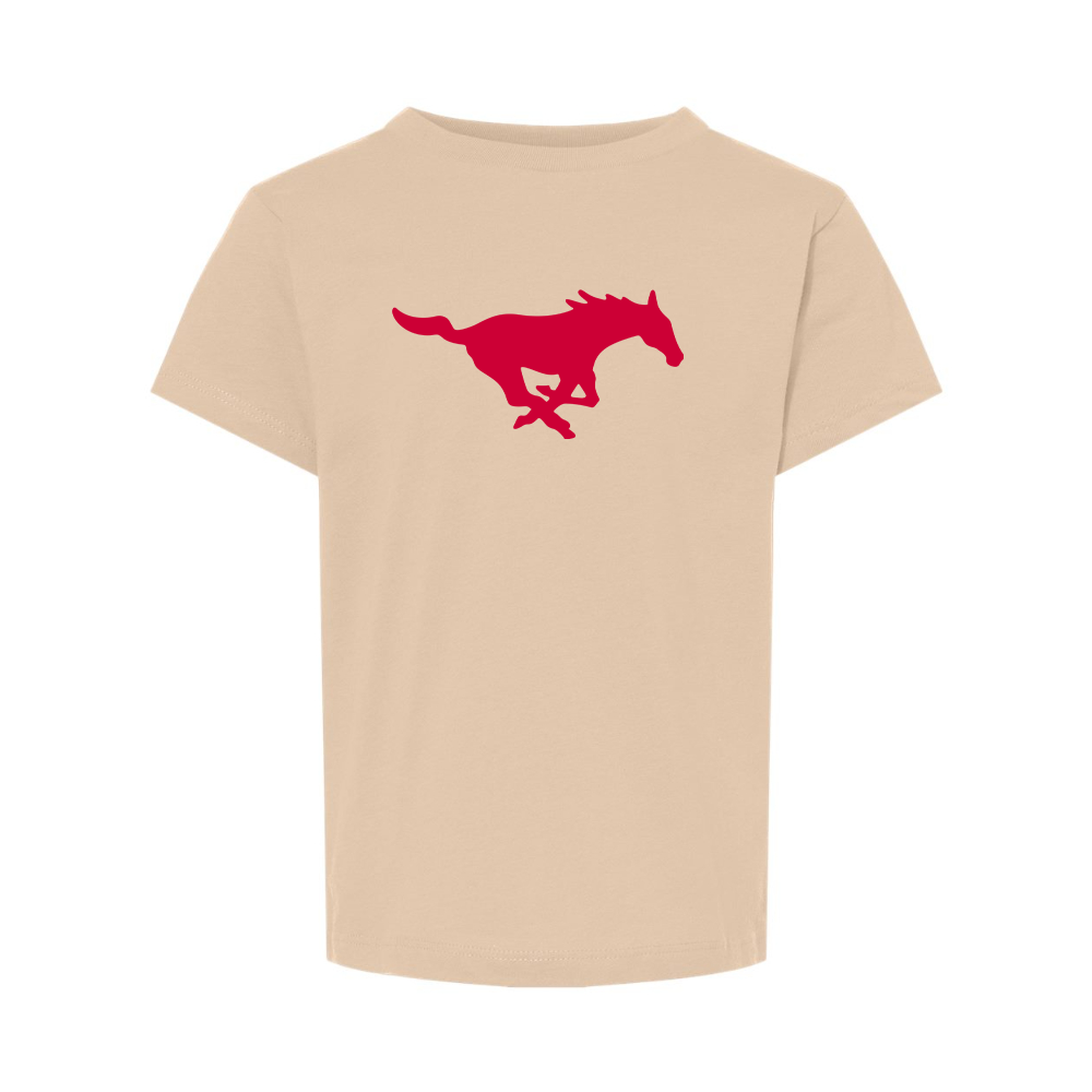 SMU Mustangs Logo BELLA  CANVAS Toddler Jersey Tee