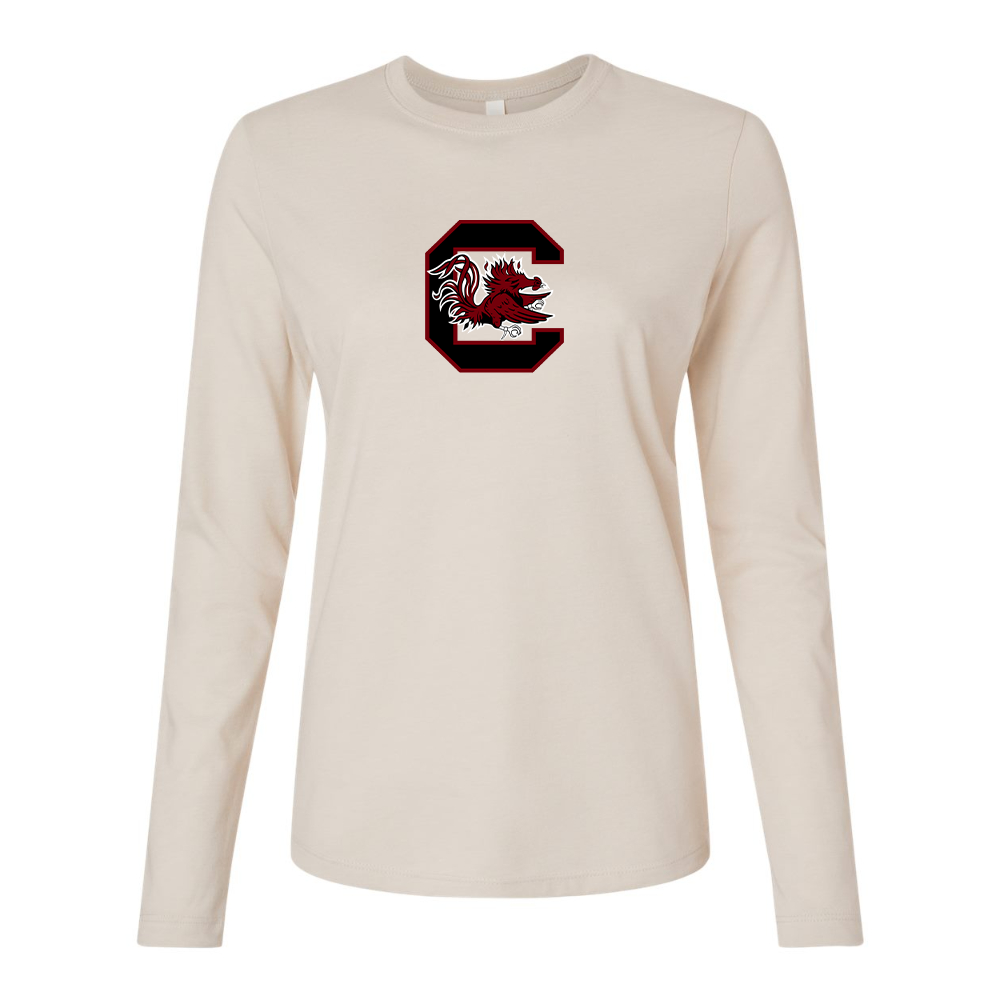 BELLA CANVAS Women’s South Carolina Gamecocks Logo Jersey Long Sleeve Tee