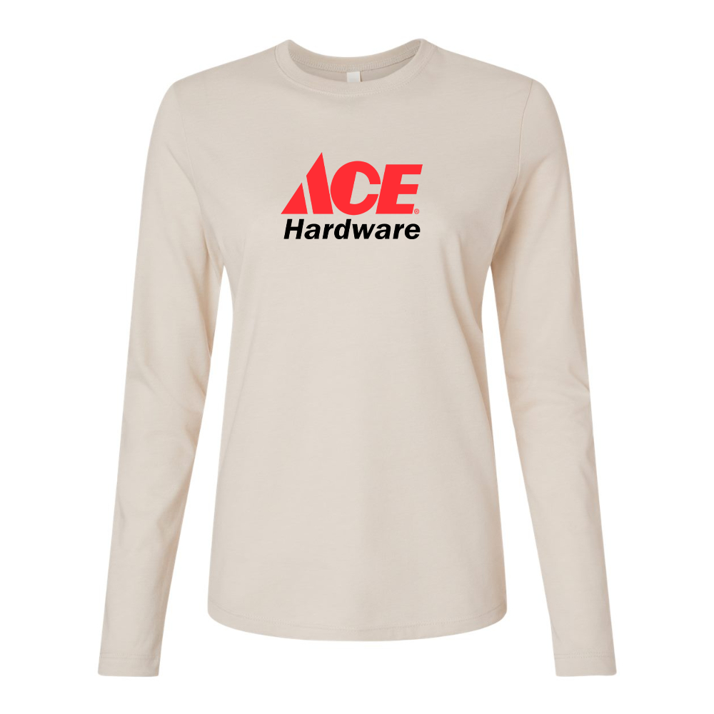 BELLA CANVAS Women’s ACE Hardware Logo Jersey Long Sleeve Tee