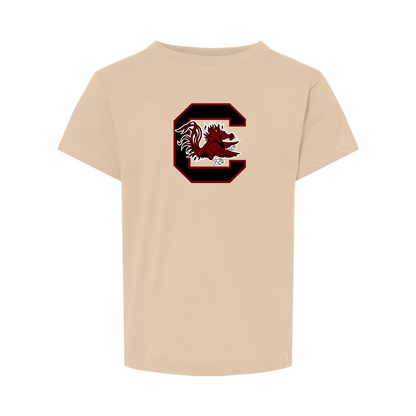 South Carolina Gamecocks Logo BELLA  CANVAS Toddler Jersey Tee