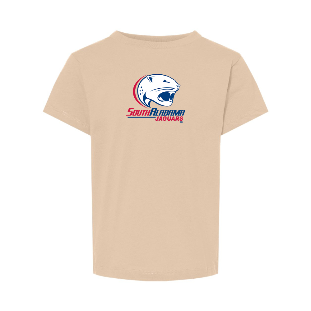 South Alabama Jaguars Logo BELLA  CANVAS Toddler Jersey Tee