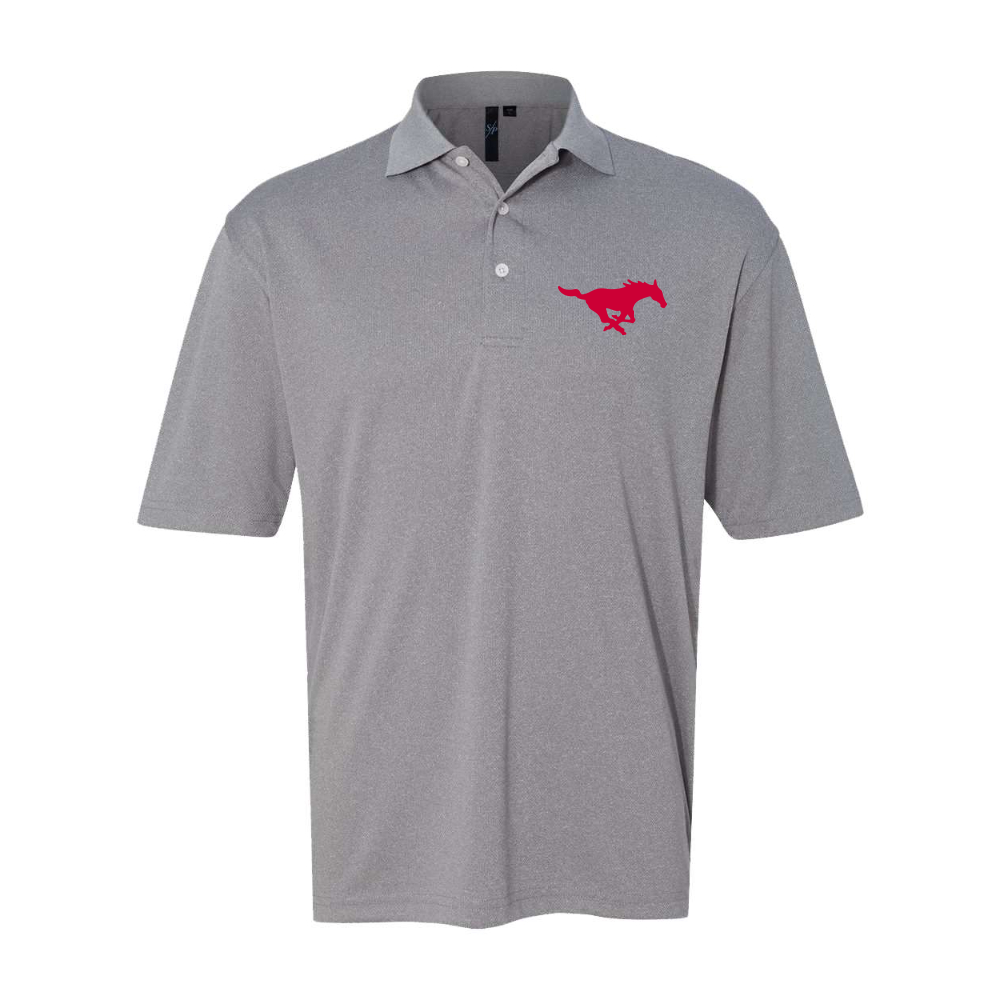 Men's SMU Mustangs Logo Sierra Pacific Moisture Free Mesh Polo