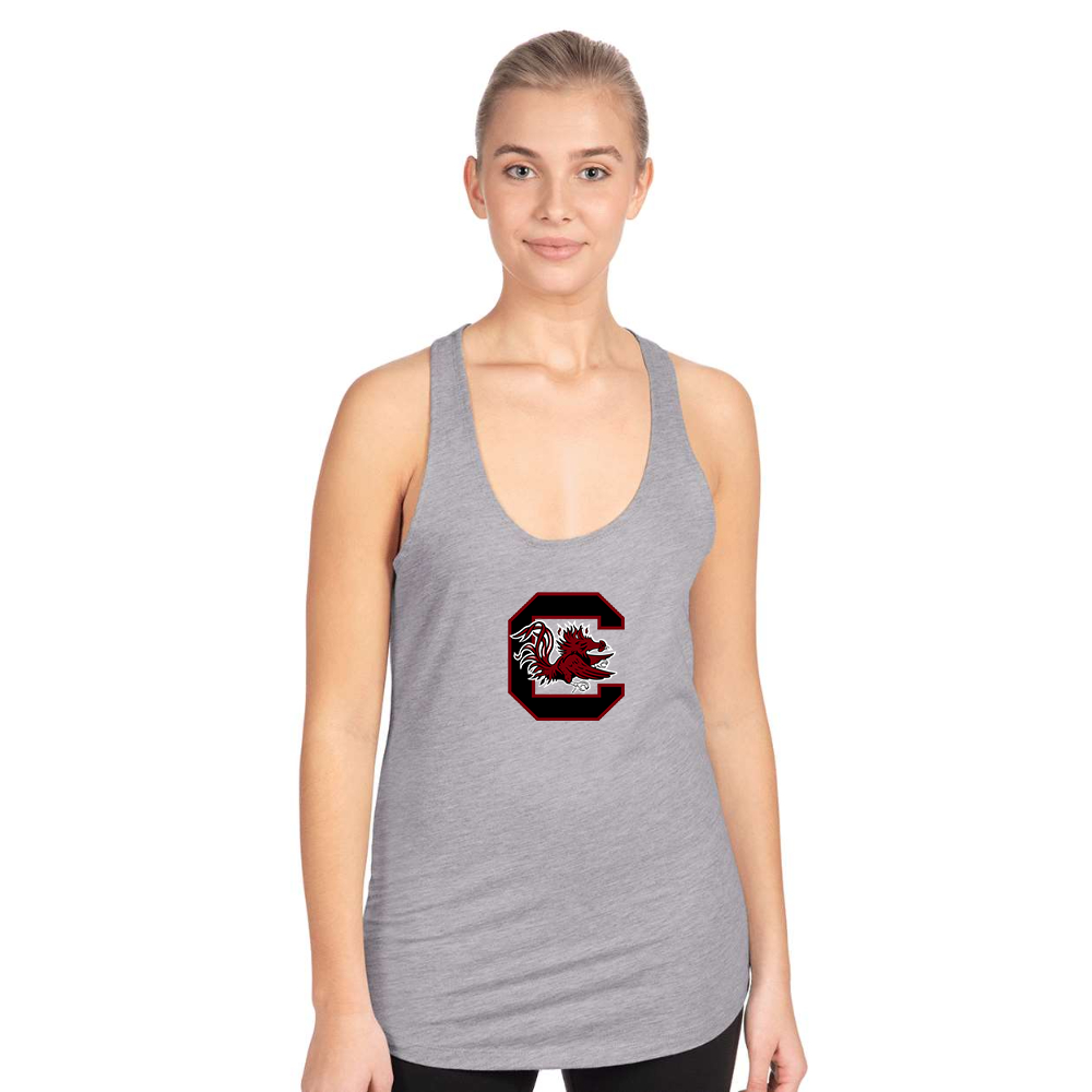 Women's South Carolina Gamecocks Logo Next Level Ideal Racerback Tank