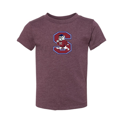 South Carolina State Bulldogs Logo BELLA  CANVAS Toddler Jersey Tee