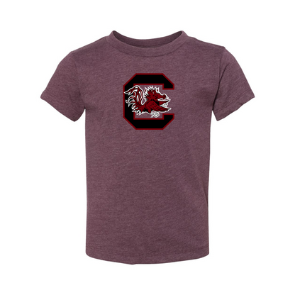 South Carolina Gamecocks Logo BELLA  CANVAS Toddler Jersey Tee
