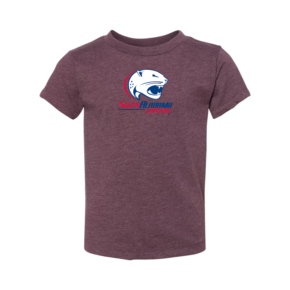 South Alabama Jaguars Logo BELLA  CANVAS Toddler Jersey Tee
