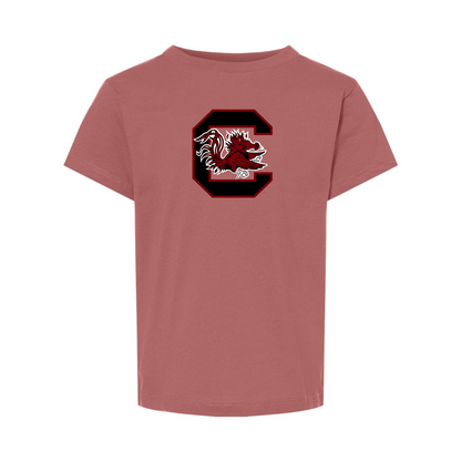 South Carolina Gamecocks Logo BELLA  CANVAS Toddler Jersey Tee