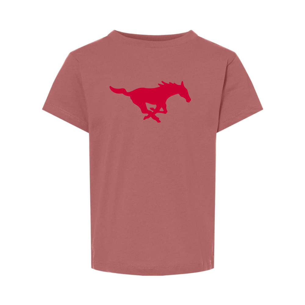 SMU Mustangs Logo BELLA  CANVAS Toddler Jersey Tee