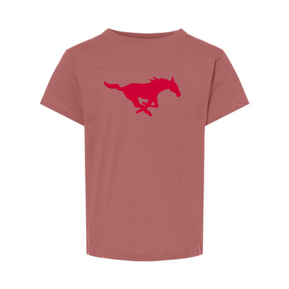 SMU Mustangs Logo BELLA  CANVAS Toddler Jersey Tee
