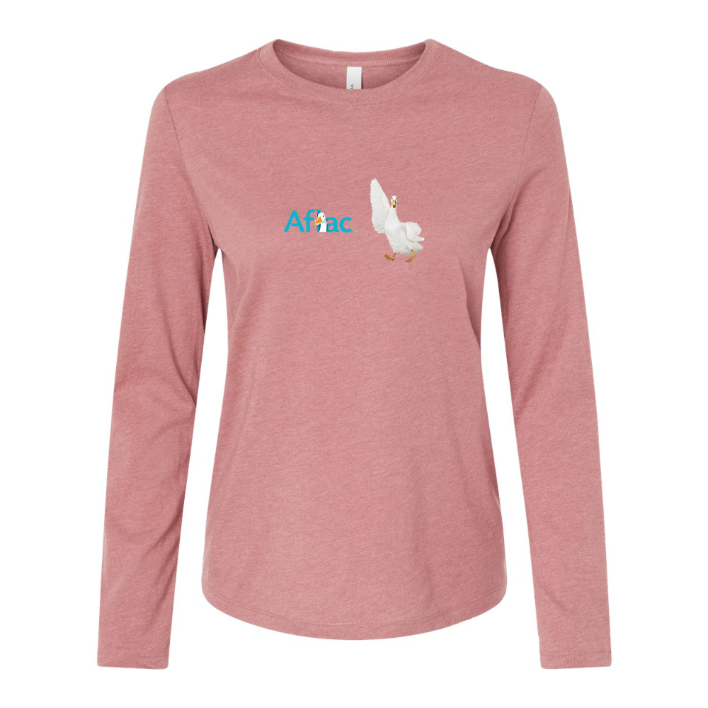 BELLA CANVAS Women’s Aflac Logo and Duck Jersey Long Sleeve Tee