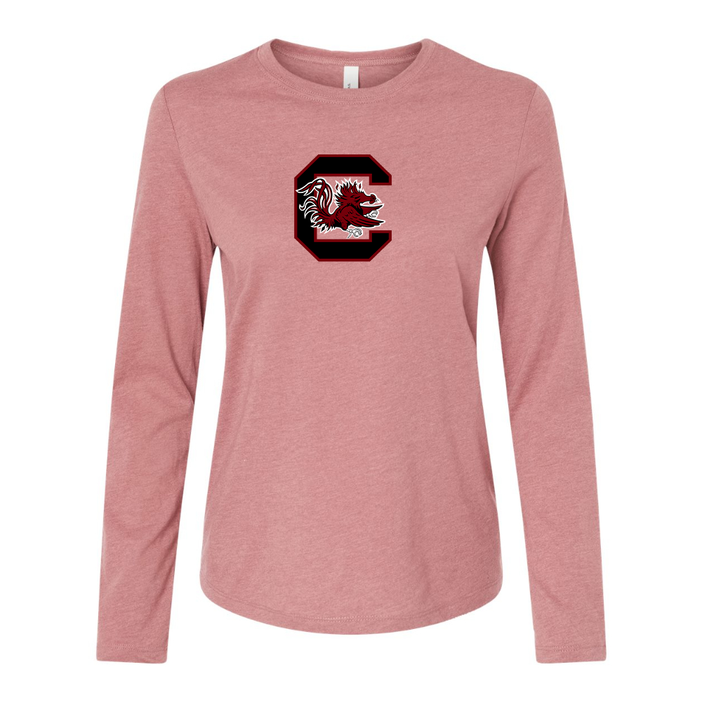 BELLA CANVAS Women’s South Carolina Gamecocks Logo Jersey Long Sleeve Tee