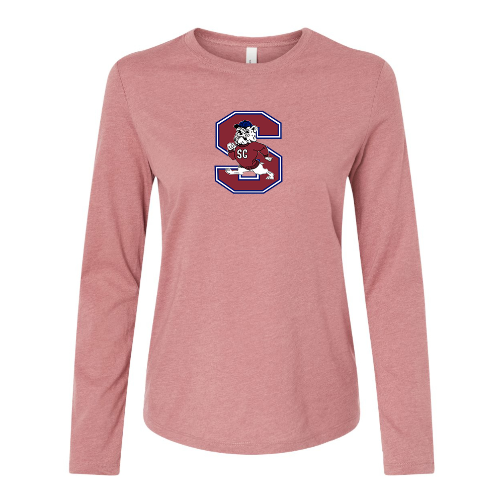 BELLA CANVAS Women’s South Carolina State Bulldogs Logo Jersey Long Sleeve Tee