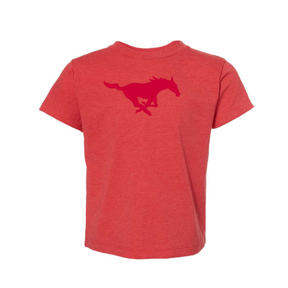 SMU Mustangs Logo BELLA  CANVAS Toddler Jersey Tee