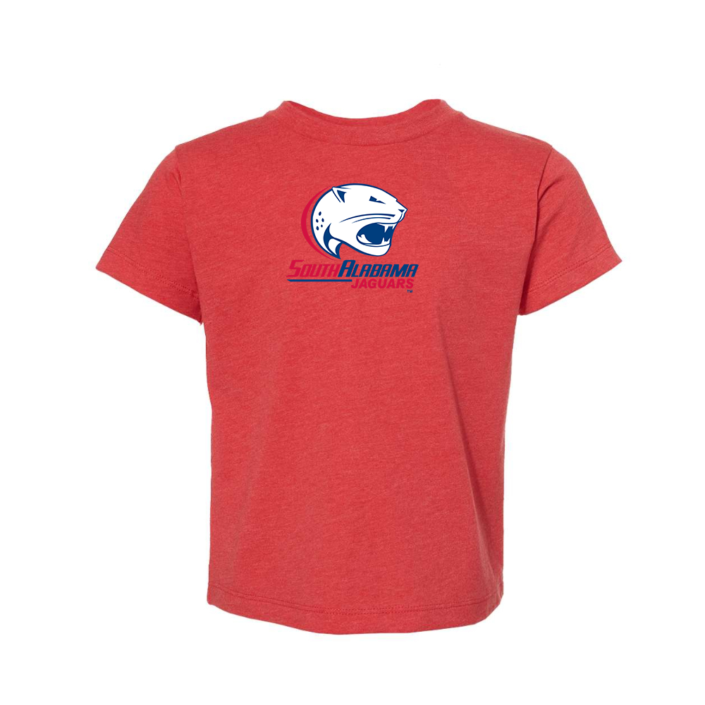 South Alabama Jaguars Logo BELLA  CANVAS Toddler Jersey Tee