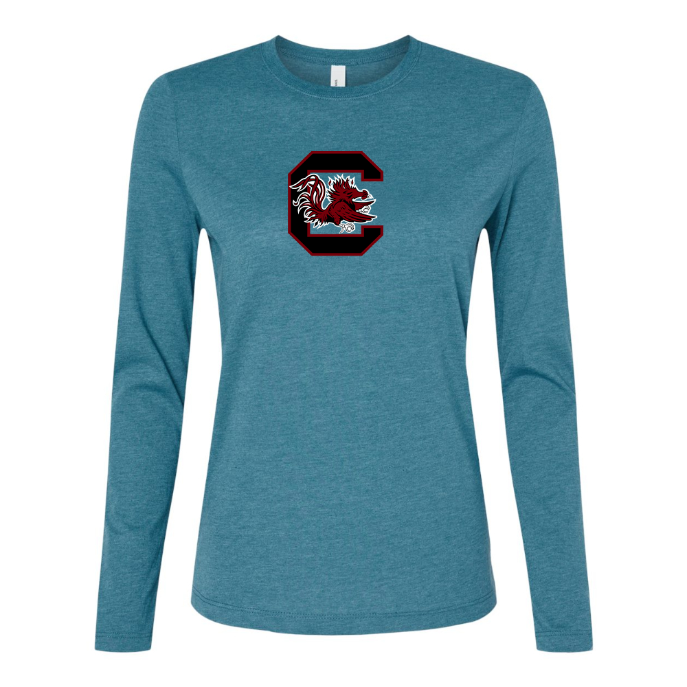 BELLA CANVAS Women’s South Carolina Gamecocks Logo Jersey Long Sleeve Tee