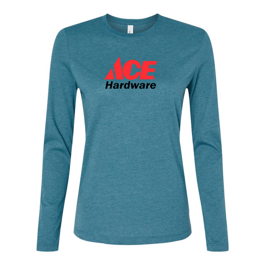 BELLA CANVAS Women’s ACE Hardware Logo Jersey Long Sleeve Tee