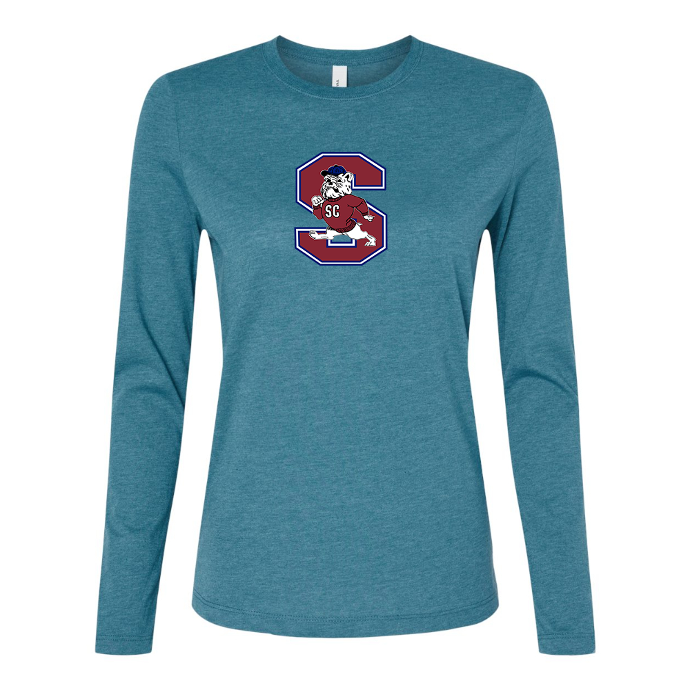 BELLA CANVAS Women’s South Carolina State Bulldogs Logo Jersey Long Sleeve Tee