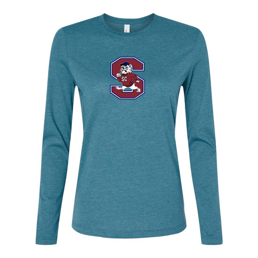 BELLA CANVAS Women’s South Carolina State Bulldogs Logo Jersey Long Sleeve Tee