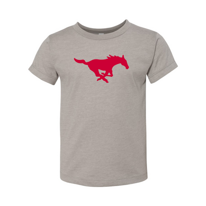 SMU Mustangs Logo BELLA  CANVAS Toddler Jersey Tee