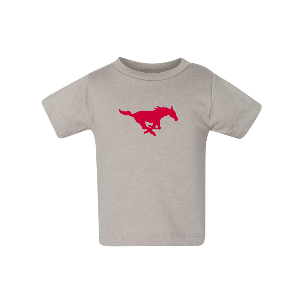 SMU Mustangs Logo BELLA CANVAS Infant Jersey Tee