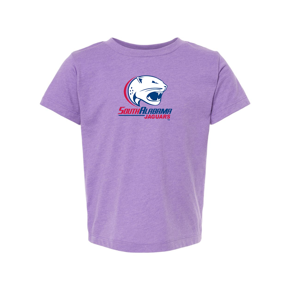 South Alabama Jaguars Logo BELLA  CANVAS Toddler Jersey Tee