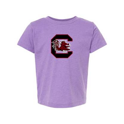 South Carolina Gamecocks Logo BELLA  CANVAS Toddler Jersey Tee
