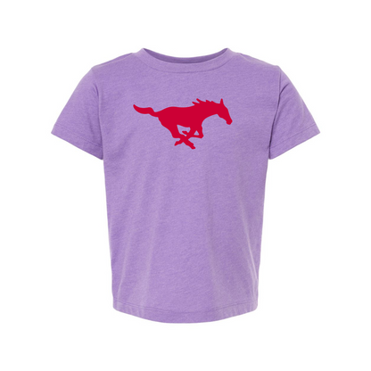 SMU Mustangs Logo BELLA  CANVAS Toddler Jersey Tee