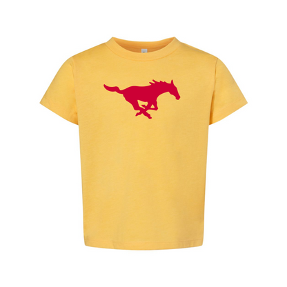 SMU Mustangs Logo BELLA  CANVAS Toddler Jersey Tee