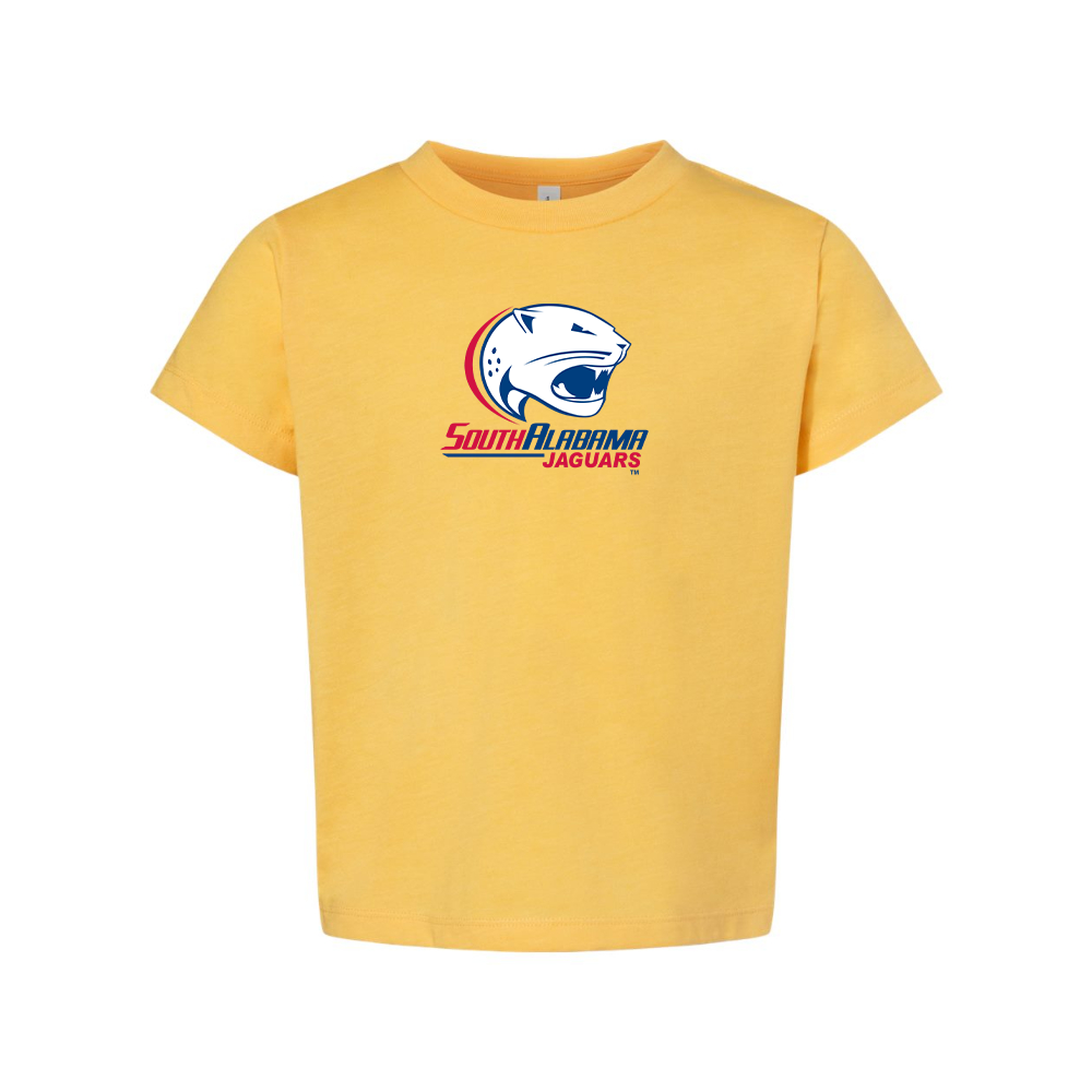 South Alabama Jaguars Logo BELLA  CANVAS Toddler Jersey Tee
