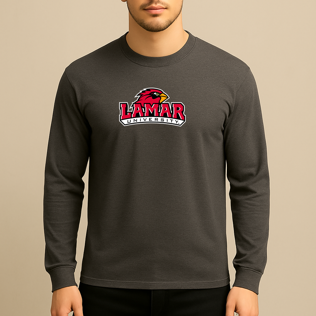 Men's Lamar Cardinals Logo Long Sleeve T-Shirt