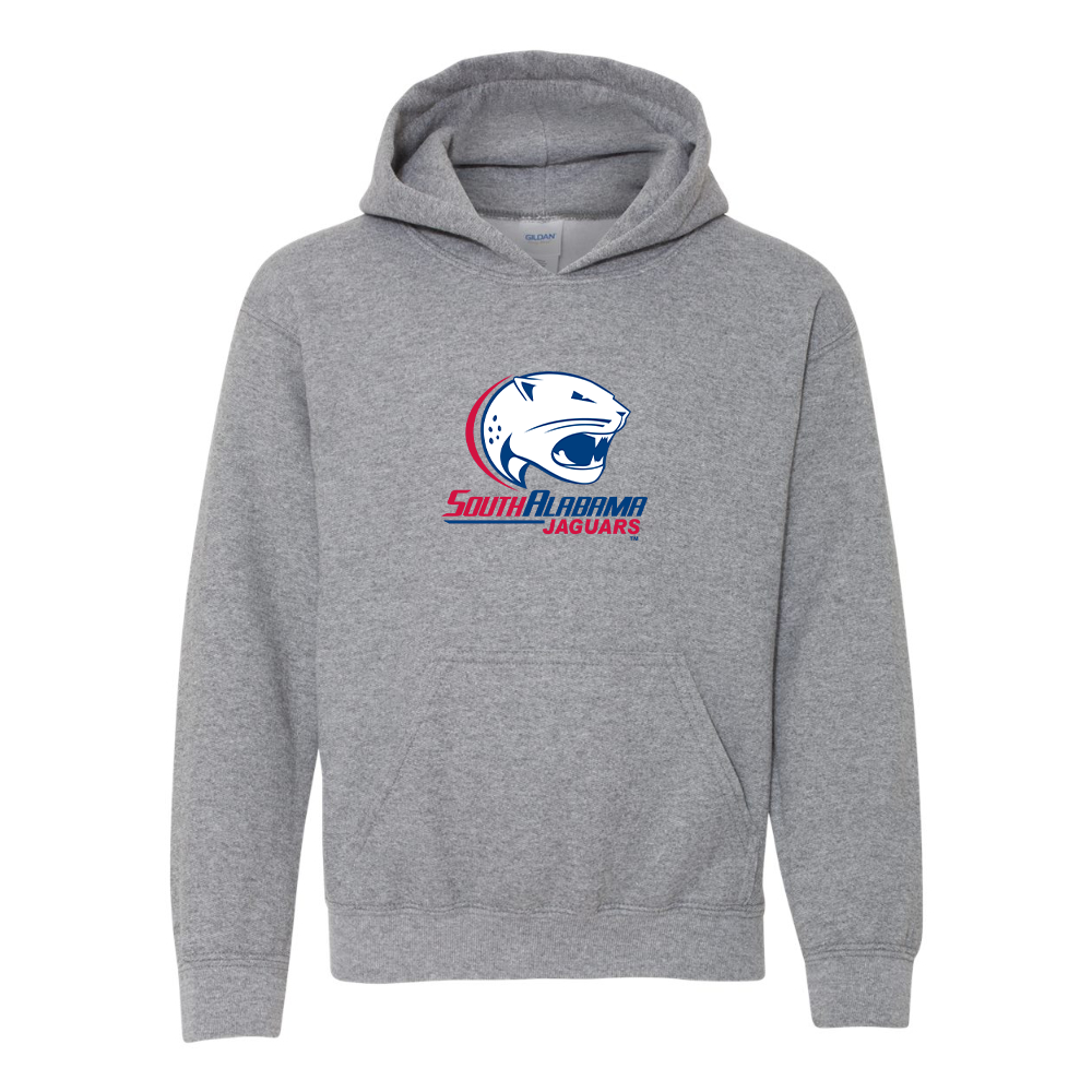Youth South Alabama Jaguars Logo Gildan Heavy Blend  Hooded Sweatshirt