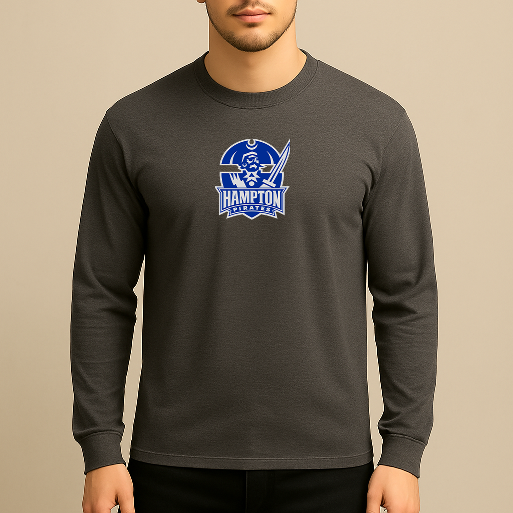 Men's Hampton Pirate Logo Long Sleeve T-Shirt
