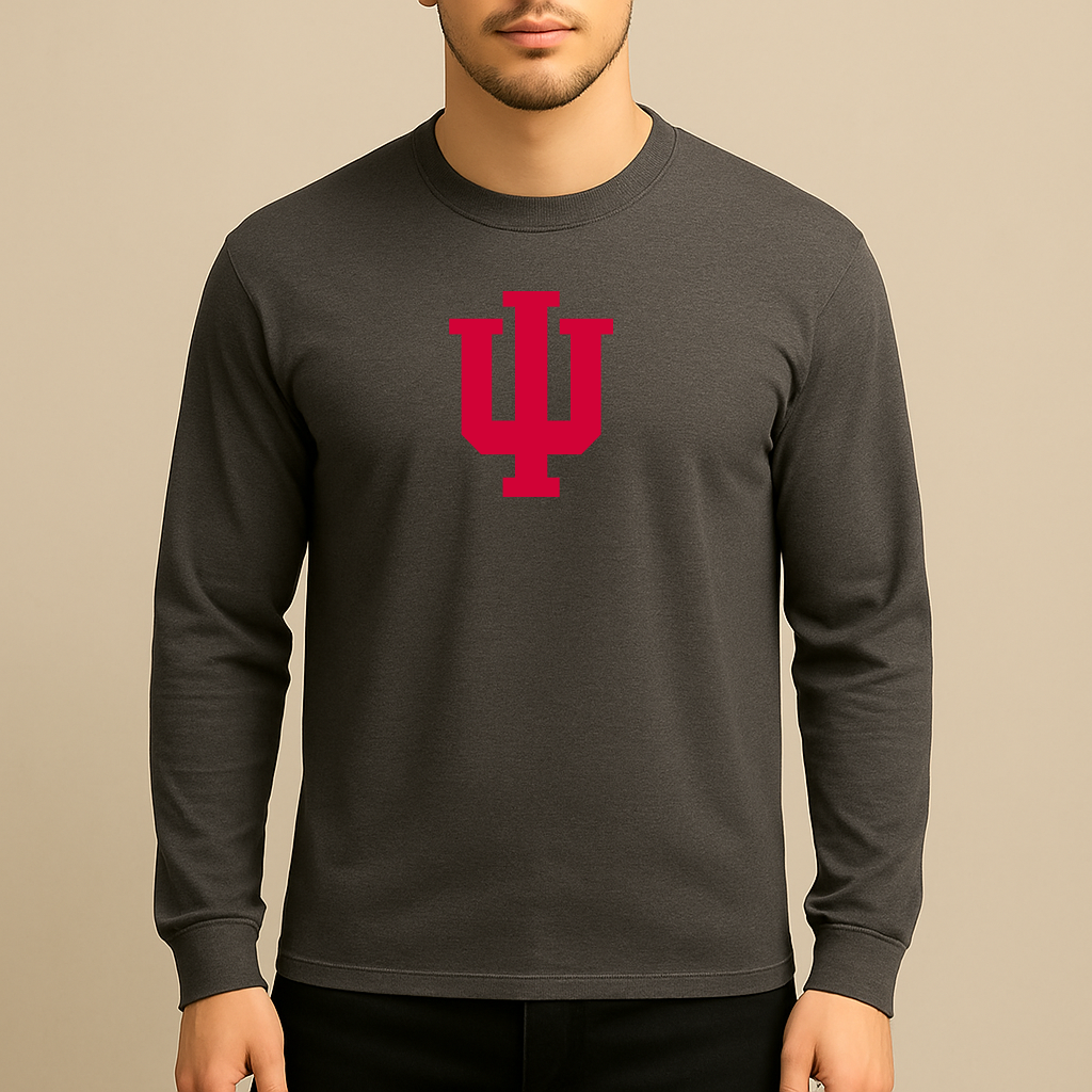 Men's Indiana Hoosiers Logo Long Sleeve T-Shirt