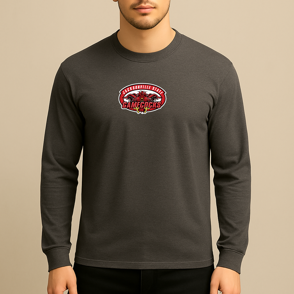 Men's Jacksonville State Gamecocks Logo Long Sleeve T-Shirt